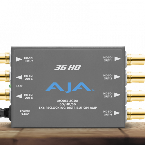 AJA  3GDA  1×6 3G/HD/SD Reclocking Distribution Amplifier