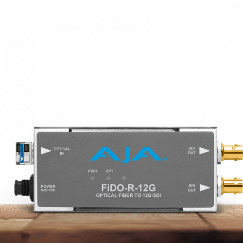 AJA  FiDO-R-12G  1-Channel Single-Mode LC Fiberto 12G-SDI Receiver